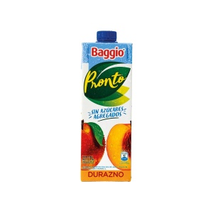 JUGO BAGGIO DURAZNO S/AZUCAR 1 LT
