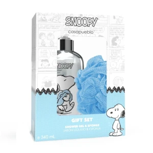 SET SNOOPY - GEL CRISTAL + ESPONJA