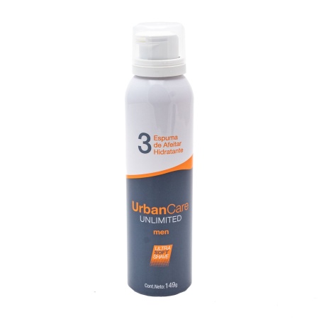 ESPUMA AFEITAR URBAN CARE UNLIMITED 149 GR