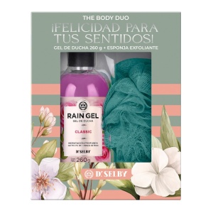 ESTUCHE RAIN GEL CLASSIC - GEL DE DUCHA 260 GR+ESPONJA EXFOLIANTE
