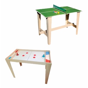 MESA 2 EN 1 - TEJO + PING PONG CON ACCESORIOS
