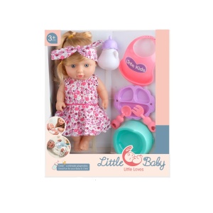 MUÑECA CON VESTIDO DE FLORES