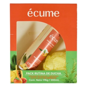 MOUSSE DE DUCHA ECUME 176 GR + ESPONJA REGALO FRUTOS TROPICALES