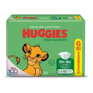 PAÑALES HUGGIES FLEXI COMFORT G X 60
