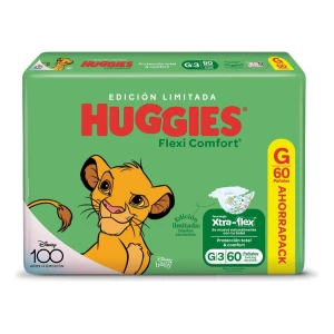 PAÑALES HUGGIES FLEXI COMFORT G X 60