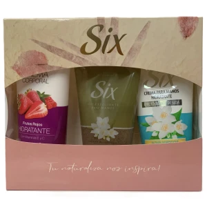 PACK SIX- EXFOLIANTE DE MANOS+CREMA CORPORAL+ CREMA DE MANOS