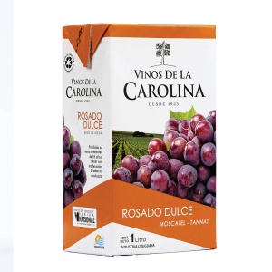 VINO DE LA CAROLINA ROSADO DULCE/MOSCATEL 1 LT