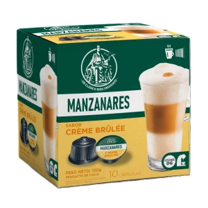 CAFE CAPSULAS MANZANARES CREAM BRULEE X 10