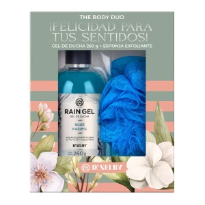 ESTUCHE RAIN GEL BLUE PACIFIC- GEL DE DUCHA 260 GR+ESPONJA EXFOLIANTE