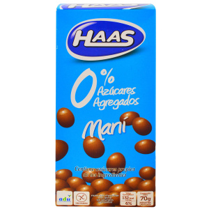 MANÍ CON CHOCOLATE HASS SEMI AMARGO 0% 70 GR