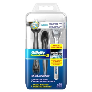 PACK GILLETTE PRESTOBARBA 3