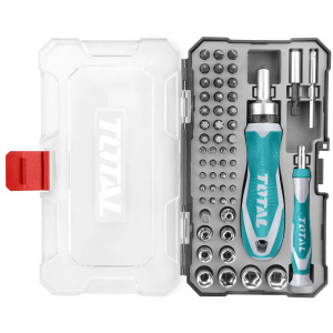 KIT DESTORNILLADOR TOTAL PUNTAS Y DADOS 55 PIEZAS