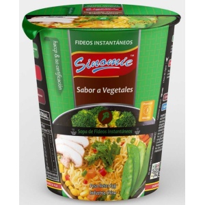 FIDEOS INSTANTÁNEOS SINOMIE CUP VEGETALES 65 GR.